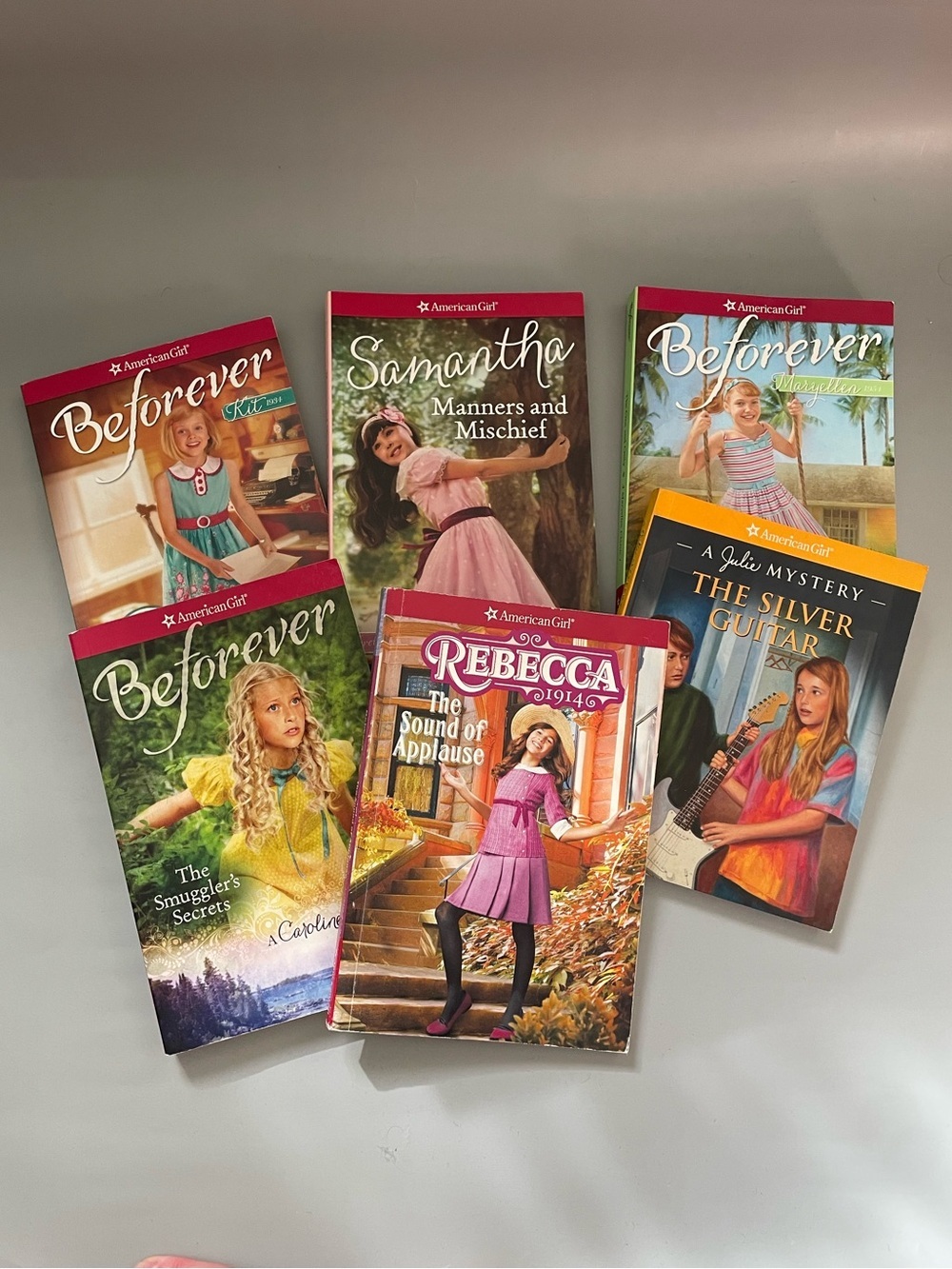 bundle of 6 American Girl Books Samantha maryellen rebecca kit julie caroline